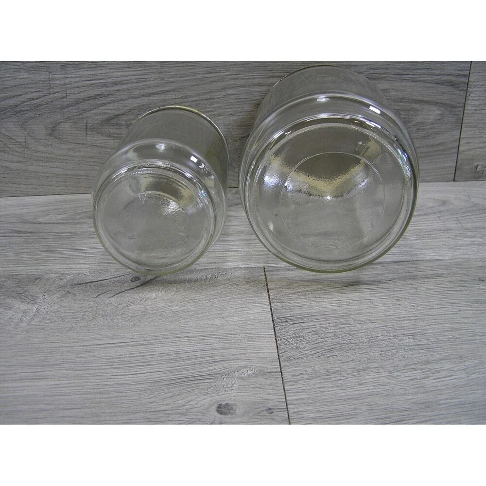 Lot of 2 Vintage Glass 12 and 40 Oz. Jif Peanut Butter Jars
